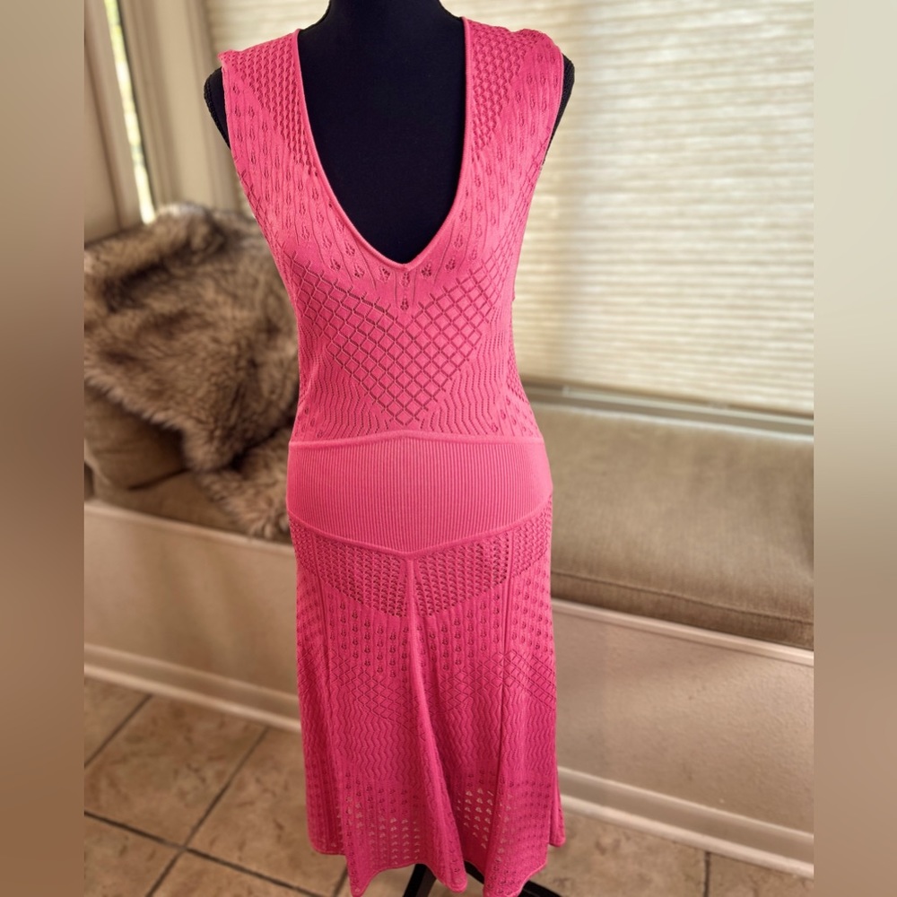 Catherine Malandrino Sexy Hot Pink Dress Size L